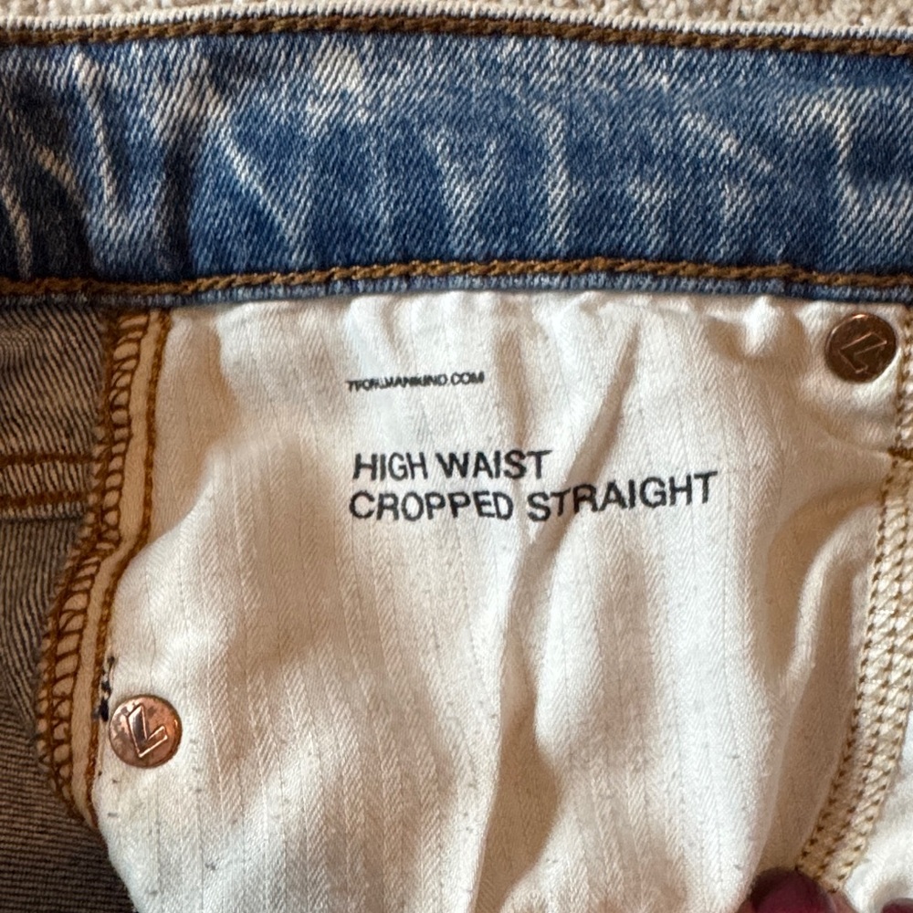 7 for all mankind Distressed Blue Jeans - Picture 3 of 7